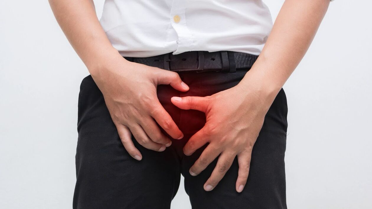 Pain in the groin area with prostatitis