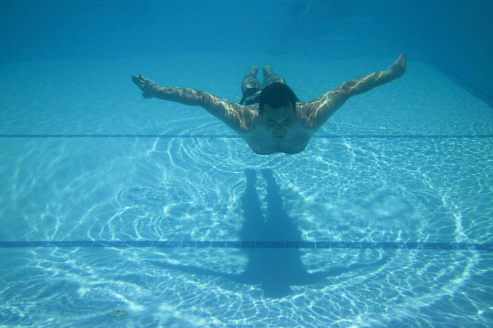 Swimming relieves discomfort and pain due to prostatitis in men. 