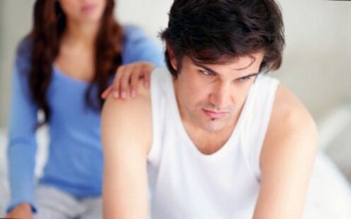 Violation of erectile function in a man with prostatitis